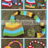 Hot sale Knit Hat free Pattern Crochet Baby Cap Jesters cap have 5 design