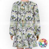 Wholesale Children Long Sleeve Ruffle Print Brushed Faric Organic Baby Clothes thumbnail-5