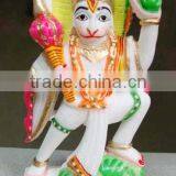 Alabaster Marble Hanuman Ji Colored Idols thumbnail-1