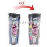 12oz Double Wall Plastic Travel Magic Mug With Custom Printing thumbnail-5