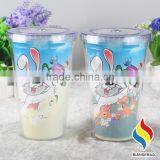 Double Wall Plastic Tumbler With Removable Paper Insert thumbnail-3