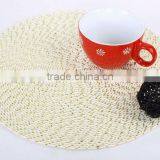 Beige Pp/pet Placemat for Christmas/round Placemat