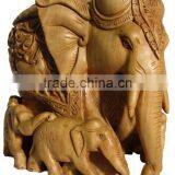 Elephant Wood Carving thumbnail-1