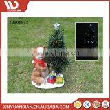 Gift Craft Santa Resin Christmas Ornament Led Solar Mini Christmas Tree Light thumbnail-1