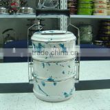 14-20cm 2pcs 3pcs 4pcs Set Portable Enamel Lunch Box Food Tiffin Carrier thumbnail-2