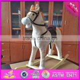 2017 New Products Funny Animal With Music Wooden Rocking Horse Toys for Toddlers W16D107 thumbnail-6