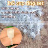 Tattoo Ink Holders- 100pcs Permanent Makeup Easy Ring Ink Container/Cups Ring Set thumbnail-1