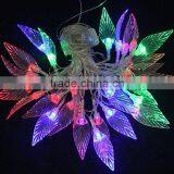 2017 New Outdoor Indoor 20 LED Transparent Green Leaf String Lights Holiday Christmas Lighting New Year Wedding Decorations thumbnail-1