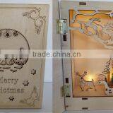 Christmas Laser Wooden Engraving Book LED Box Gift thumbnail-5