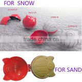 smile Snow monster model pattern in winter snowball maker winter toys sand model toy beach toys