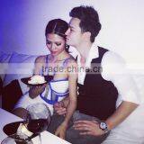 White And Blue Spaghetti Strap Sexy Bodycon 2014 Knitted HL Bandage Dress Evening Party Sexy Dress thumbnail-5