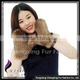 CX-A-60P Hand Knitted Winter Warm Genuine Mink Fur Gloves thumbnail-2