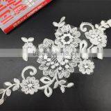 Wholesale Exquisite Bridal Lace Applique Embroidery Lace White Applique thumbnail-3