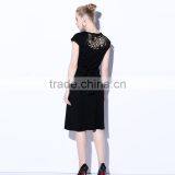 Laser Cut Dress Women Layered Top Keyhole Back With Hook And Eye And Dry Clean Formal Dress In Wholesale Price thumbnail-6