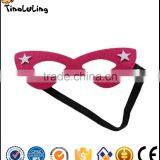 Very Cool Colorful Glasses Felt Kids Mask With Black Elastic Head Band thumbnail-3