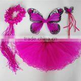 Halloween 4pcs Bithday Fairy Girls Fancy Princess Dress up Costume Set thumbnail-3