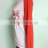 Custom Garments With Word Color Printing 100%cotton O-neck Comfortable Long Sleeve Women's Hoodies Made in China thumbnail-3