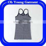 Cotton Elastine Plain Vest Ladies Condole Belt Wholesale Promotional Vest Trendy Soft Cheap Custom Stripe Vest thumbnail-1