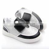 Kids Shoes Silver Glitter Style Rubber Gum Sole Shoes thumbnail-5