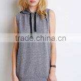 Wholesale Fully Lined Sleeveless Women Hoodie Knit Custom Hoodies 2015 thumbnail-4