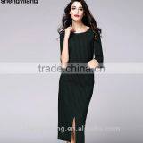 Wholesale Simple Striped Long Dress With Belt thumbnail-4