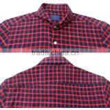 Latest Custom Flannel Shirt for Men Red Black Checks Mens Dress Shirts thumbnail-2
