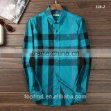 Best Price Bulk Wholesale Long Sleeve Check Pattern Bright Color Embroidered Shirt thumbnail-1