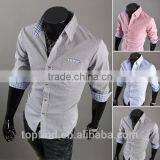 Yiwu Factory Directly Supply Hot Sale 2016 Slim Fit Long Sleeve Three Colors Turkish Cotton Shirt for Men thumbnail-1