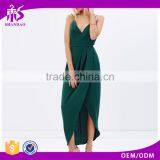 2016 Guangzhou Shandao Factory Summer Spaghetti Strap Backless Back Zipper Sexy Elegant Green Very Cheap Dresses thumbnail-1