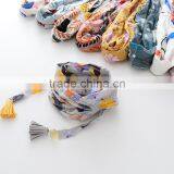 Cute Winter Warm Cotton Children Trangular Tassel Scarf thumbnail-3