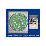 Round Promotional Custom Drink Coasters / Soft Pvc Plastic Cup Coaster for Decoration