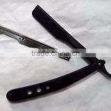 FULL BLACK BARBER SALON STAINLESS STEEL BLACK SHAVING RAZOR