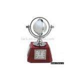 Sell Wooden Clock With Globe thumbnail-1