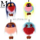 Luxury Colorful Fox Fur Animal Accessory / Fox Fur Bag Charm Key Chain thumbnail-2
