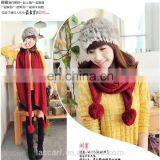 100% Acrylic Women Scarf Plaid Big Long Shawl Pure Color Dark Red thumbnail-4