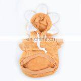 Cute Dog Bulldog Clothes Flannel Coats Jacket Sunflower Design Hoodie Cosplay Pet Apparel thumbnail-2