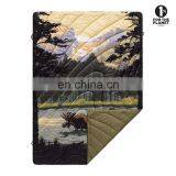 High Quality Printing Design Custom Lightweight Travel Blanket In Pouch Nylon Bag thumbnail-2