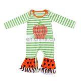 Wholesale Baby Clothes Romper Long Sleeve 100% Cotton Ruffle Baby Romper thumbnail-2