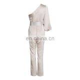 Puff Sleeve Off Shoulder High Waist Waist Jumpsuits Women 2020 Fashion thumbnail-2