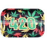 HQP-XJ09 HongQiang Wholesale Metal Cigarette Rolling Tray Storage Tray Tinplate Tray for Smoking Ashtray thumbnail-4