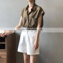 Women's Fashion New Style Short Sleeve Summer Korea Tencel Lyocell Shirts thumbnail-3