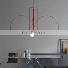Nordic LED Pendant Light Creative Bedroom Ceiling Chandelier Fashion Shape Design Lamp for Living Room Dinner Room thumbnail-4