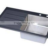 Glass Sink Stainless Steel Hand Made Kitchen Sink