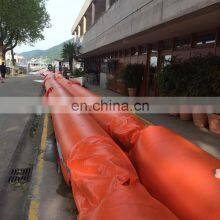 Triple Tube Cylindrical Water Flood Barrier Control Inflatable Barriers for Ocean Front thumbnail-2