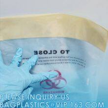 Biohazard Specimen Bags,Zip Specimen Transport Bag, Tear Off Pouch Bags, Attached Document Pouch. Printed Transport Bags thumbnail-5