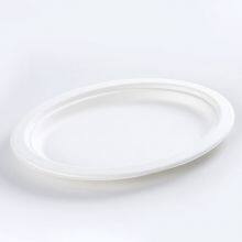 Disposable Biodegradable Bagasse 7*10 Inch Oval Plate Take Away Sugarcane thumbnail-4