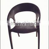 Outdoor Furniture / Plastic Rattan Armchair/Brown thumbnail-1