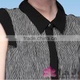 Summer Lastest Stripes Short Sleeves Chiffon T-shirt 099 thumbnail-2