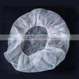 Disposable Surgical Nonwoven Bouffant Caps PP 10gsm White Round Caps 18" 21" 24"