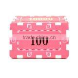 Square Rectangular Poker Chips With Gold Stamping